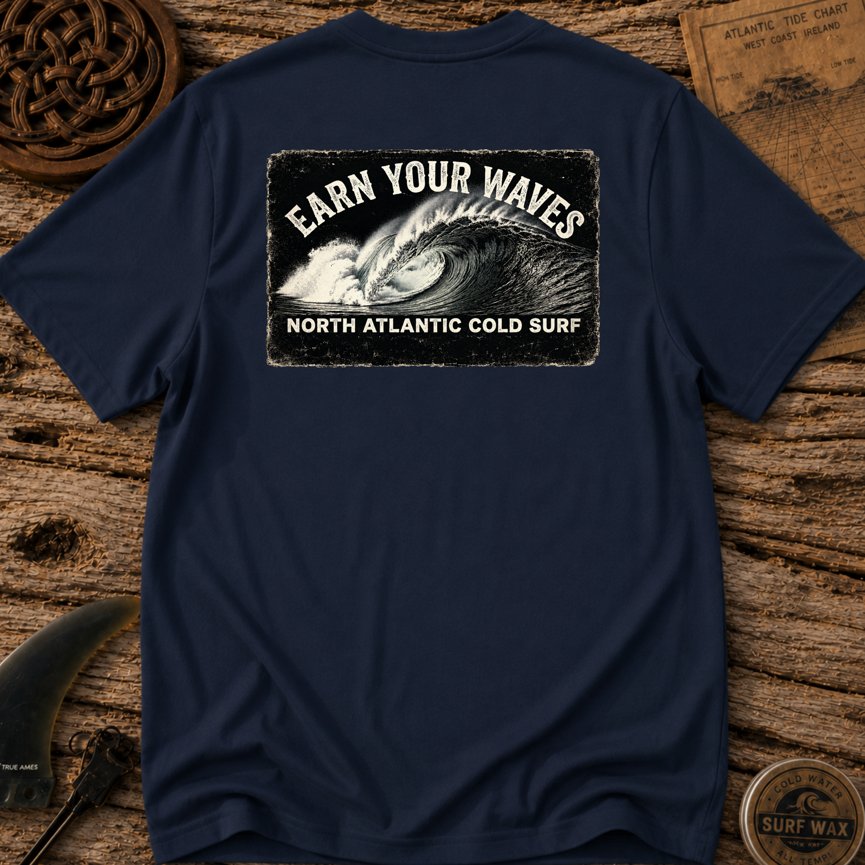Earn Your Waves Surfing T-shirt