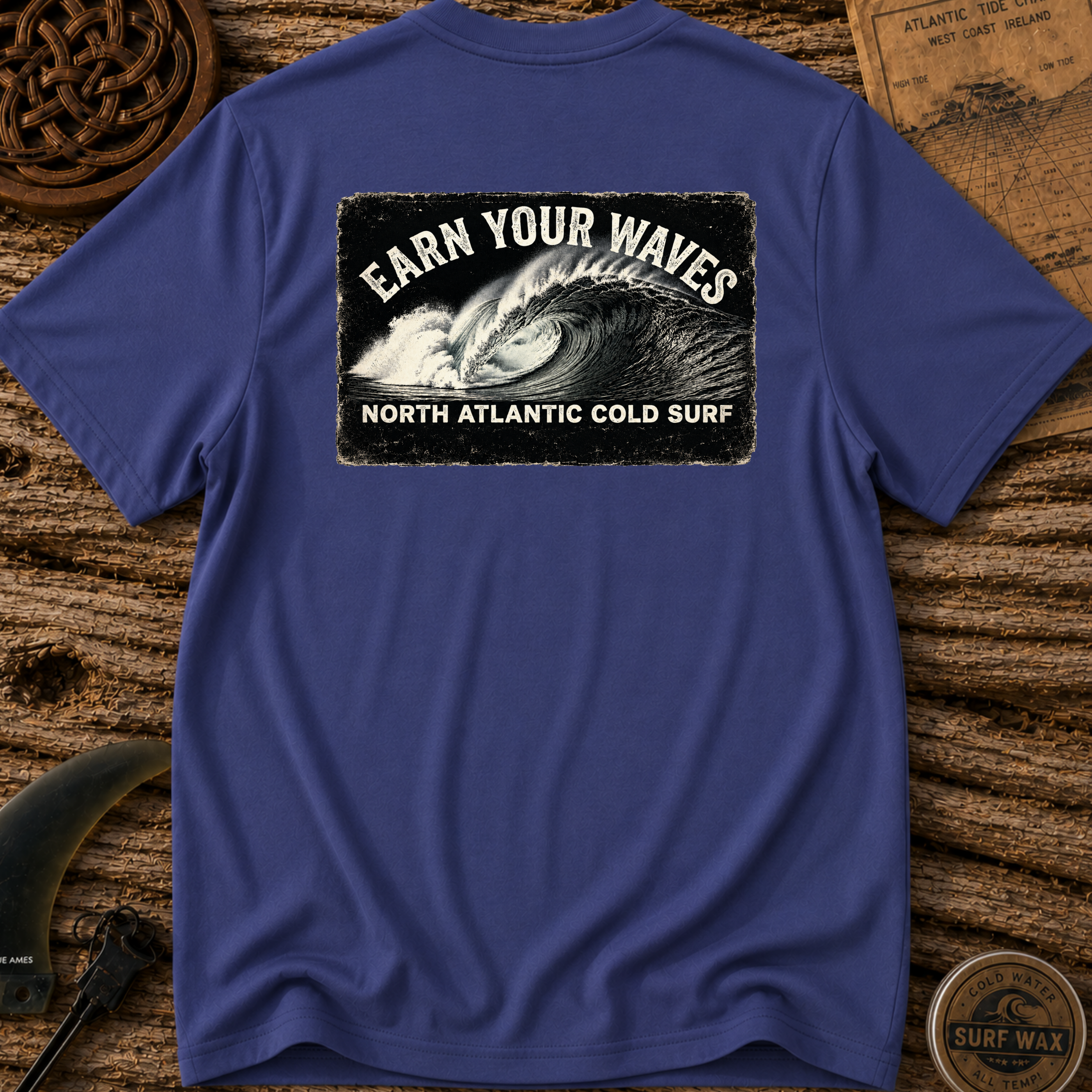 Earn Your Waves Surfing T-shirt