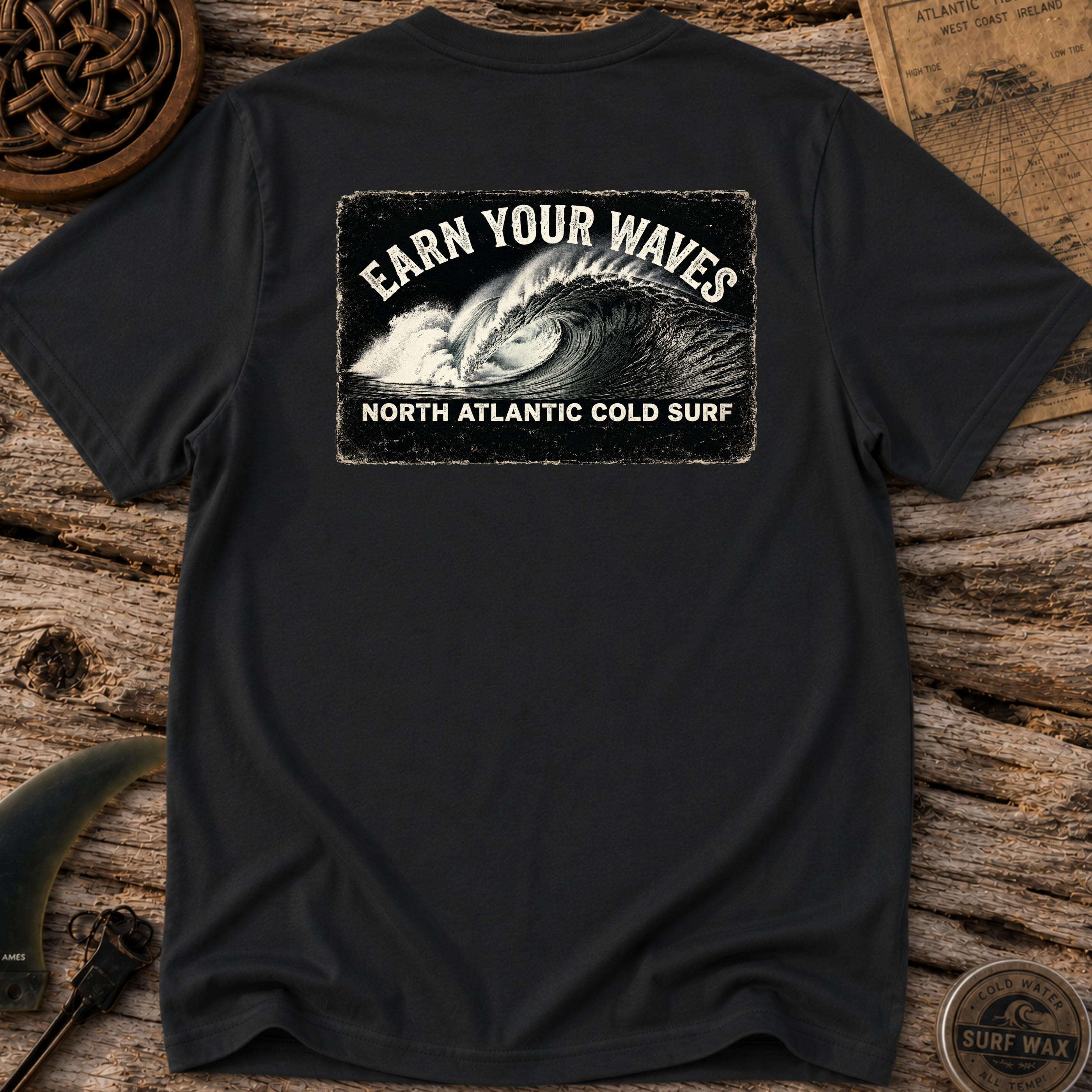 Earn Your Waves Surfing T-shirt