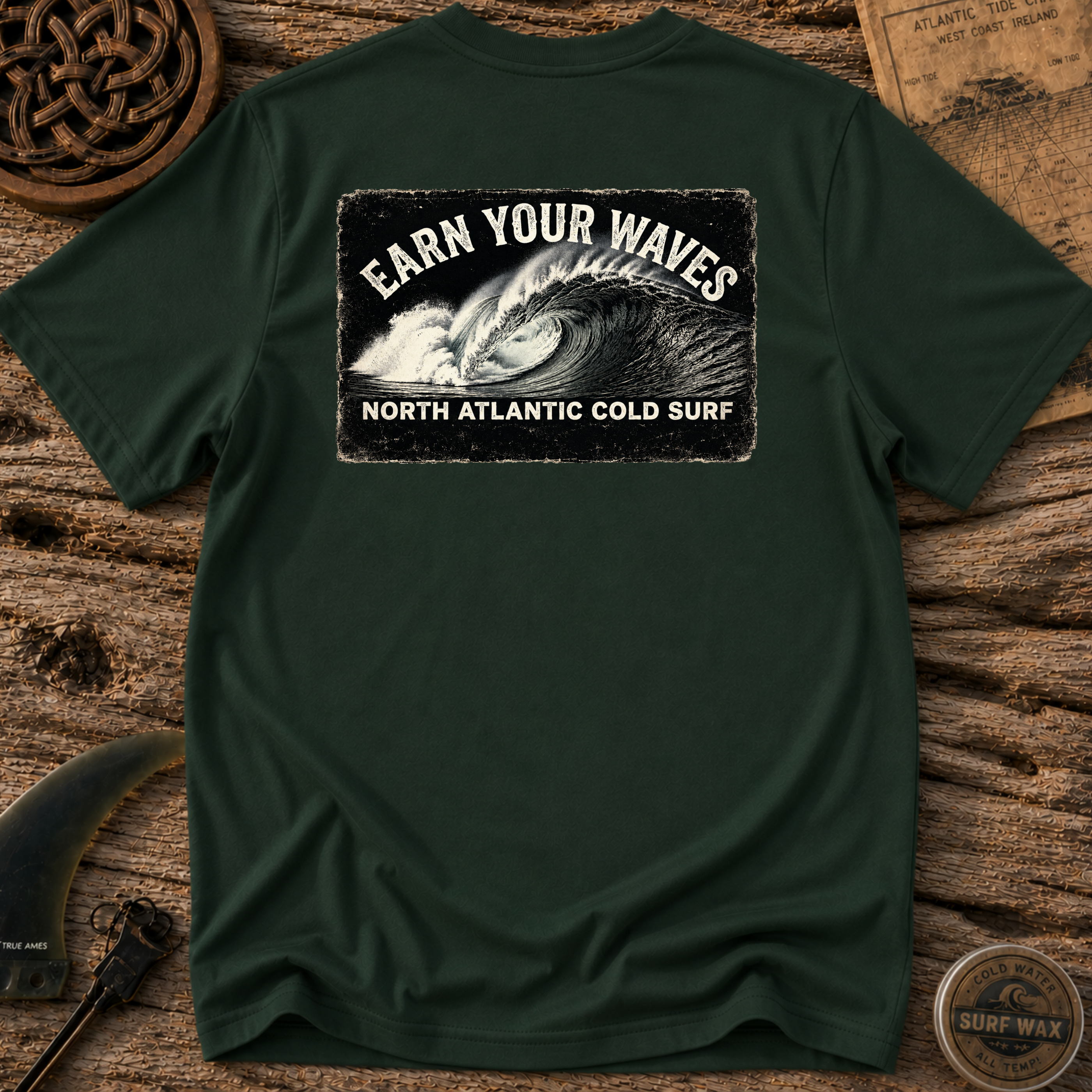 Earn Your Waves Surfing T-shirt