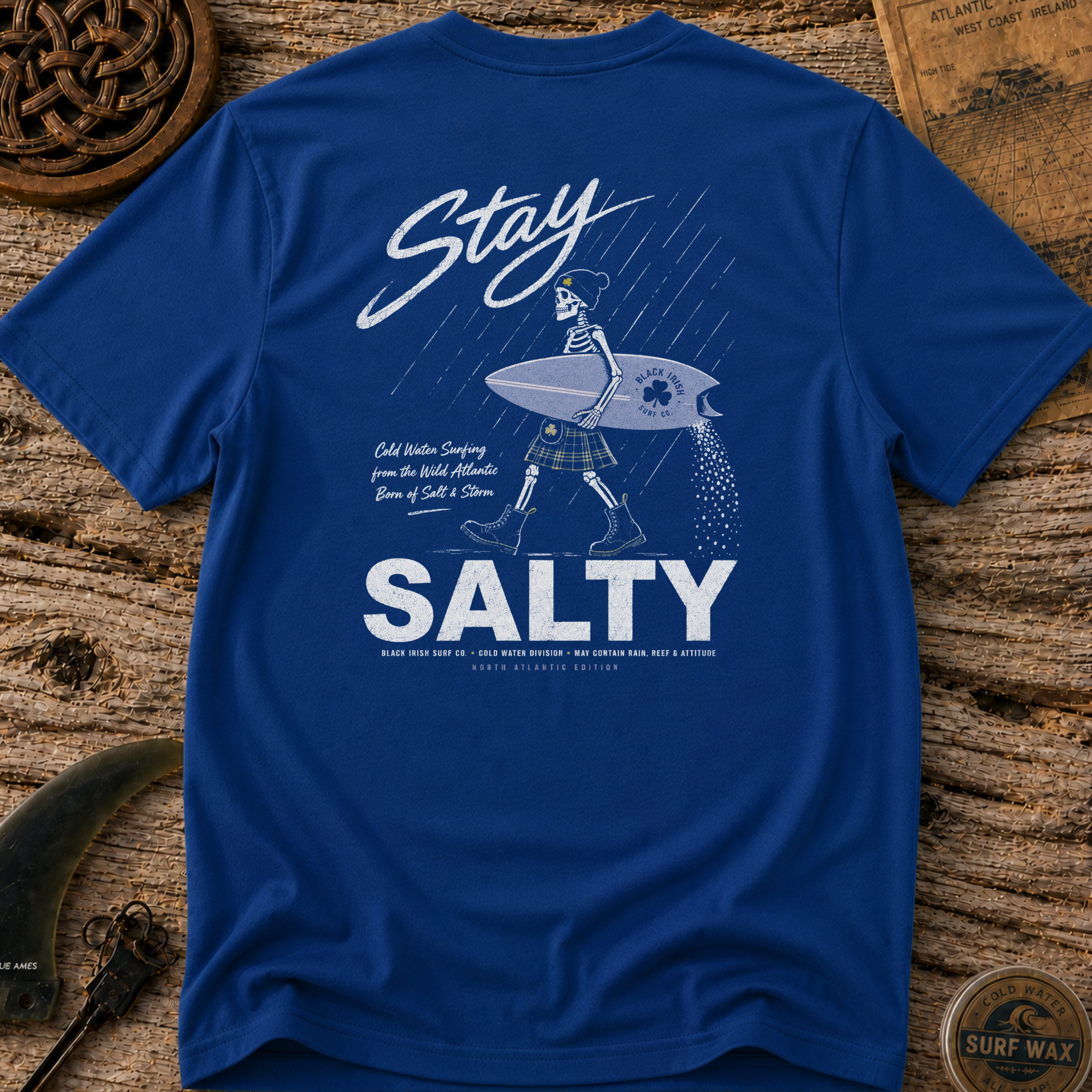 Black Irish Surf Stay Salty T-shirt