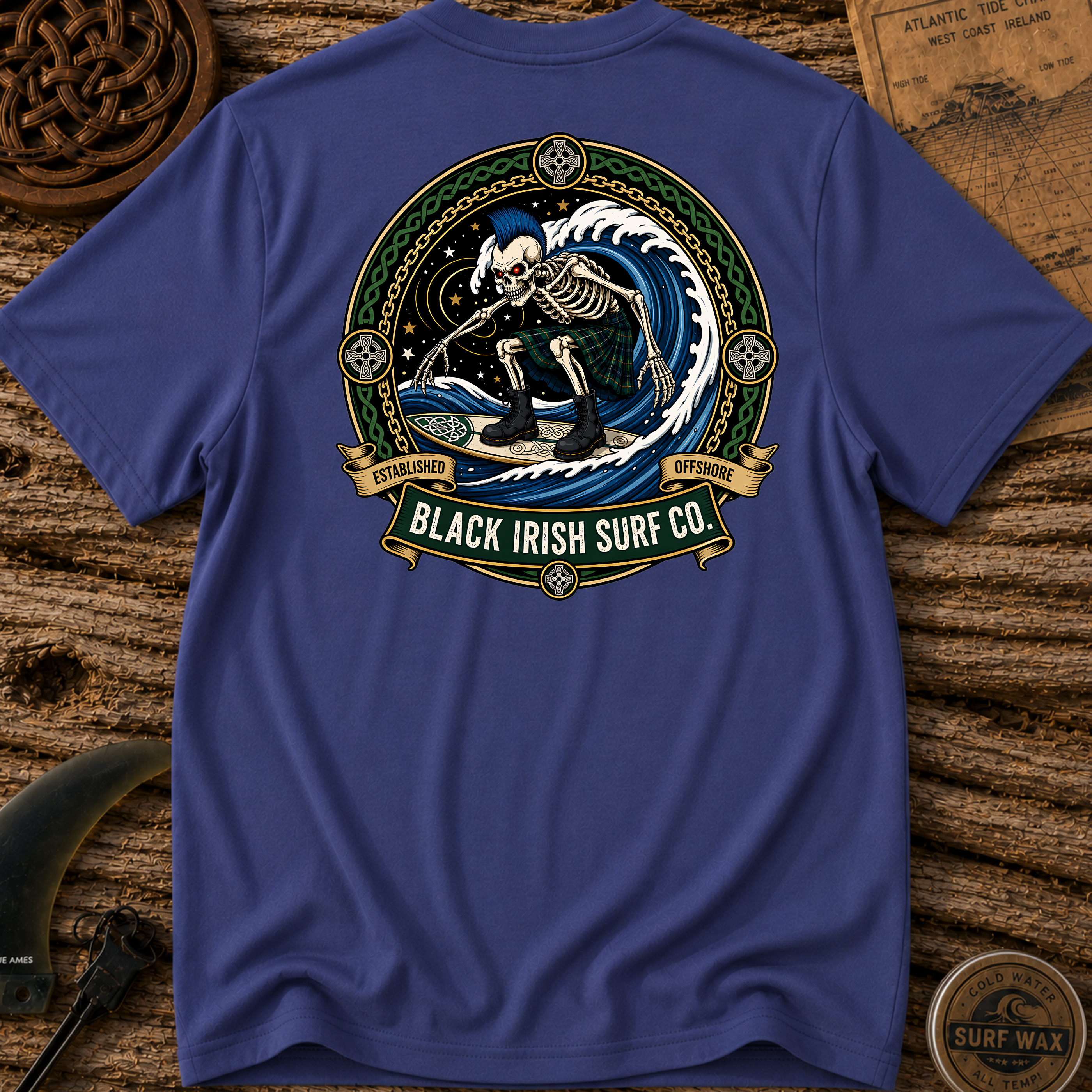 Black Irish Surf Co Bonesy T-shirt
