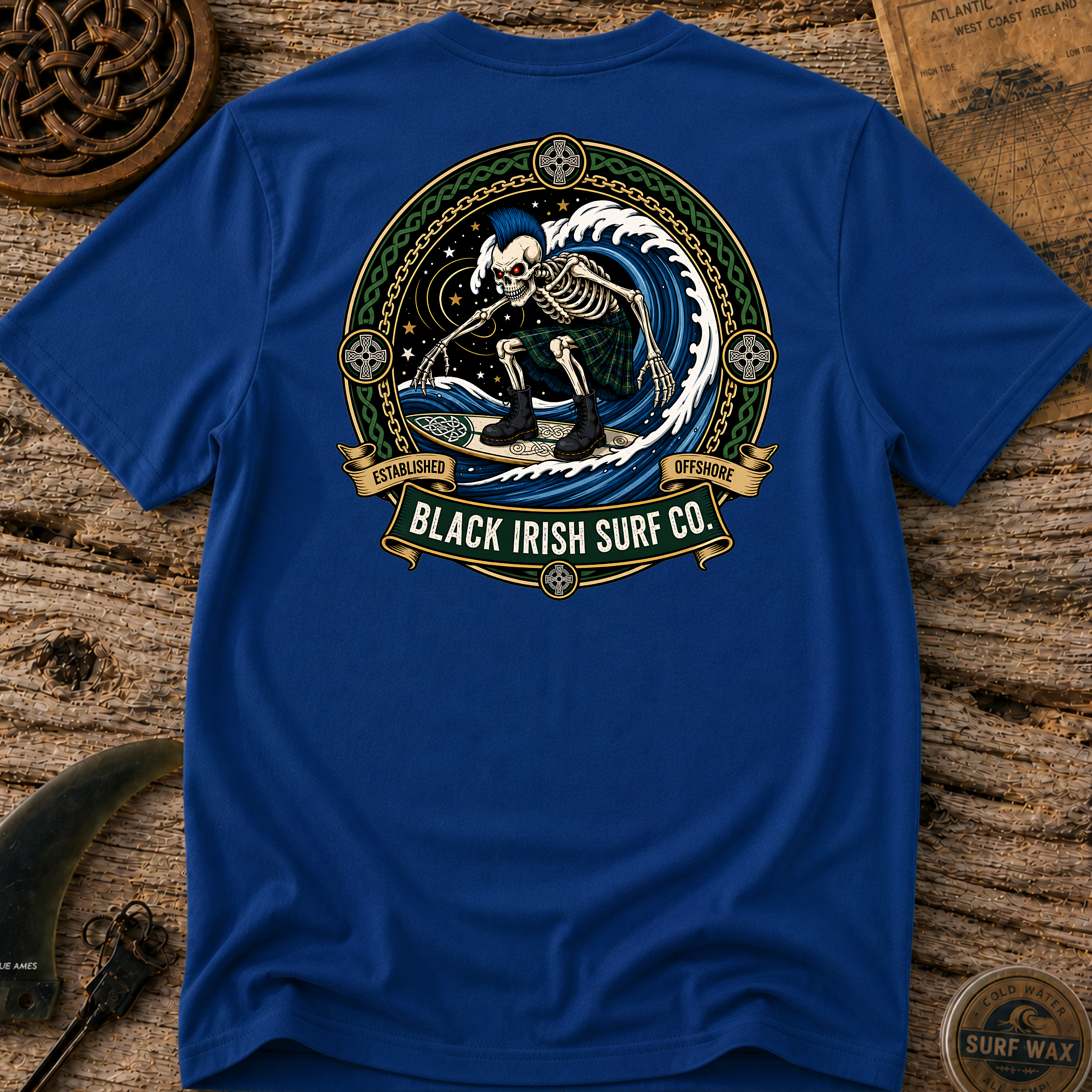 Black Irish Surf Co Bonesy T-shirt