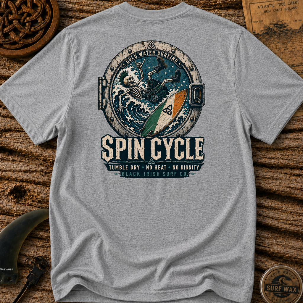 Spin Cycle Black Irish Surf T-shirt